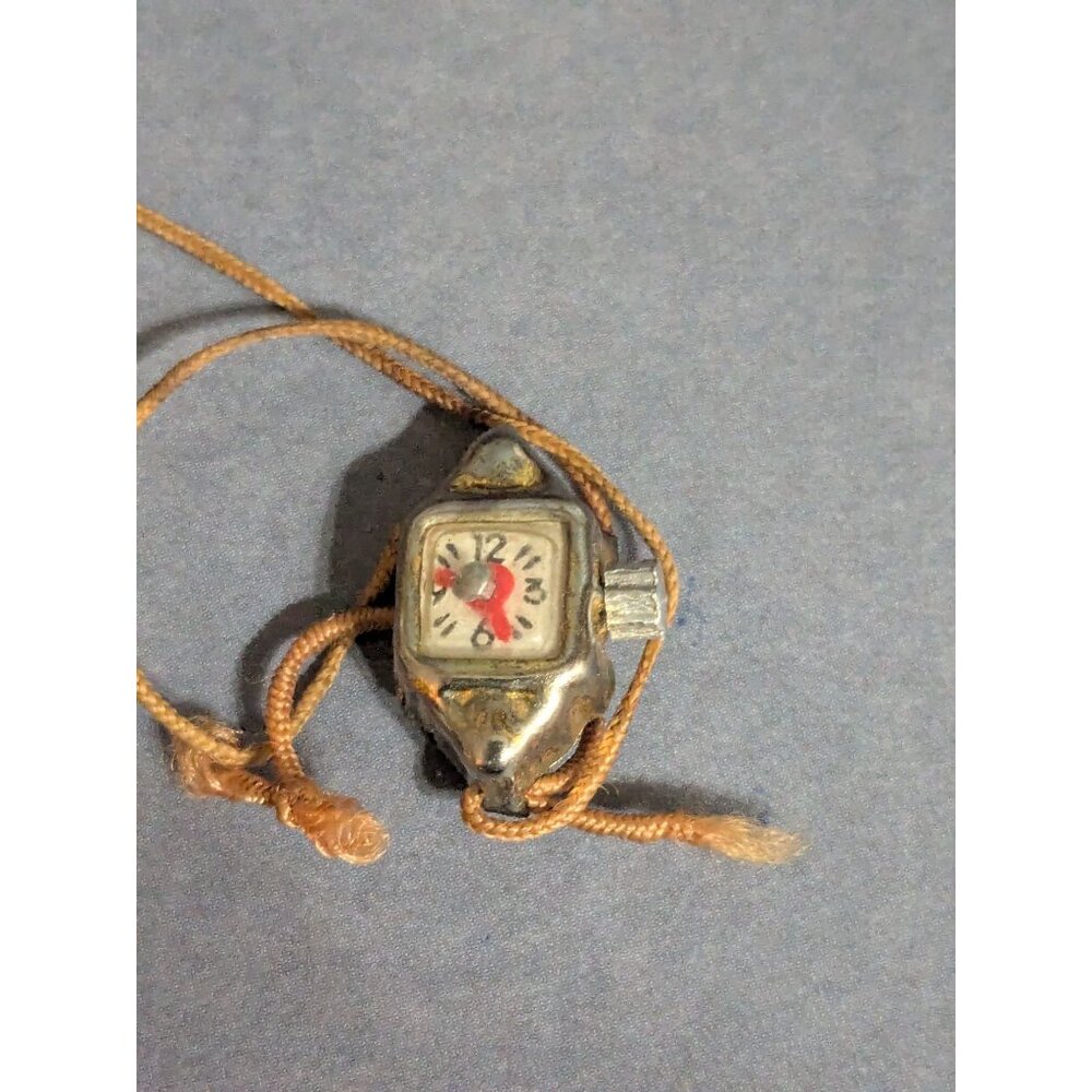 Cracker Jack Gumball Wrist Watch Prize Toy Premium Charm With String Clock VTG